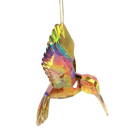 Acrylic Amber Humming Bird 10cm